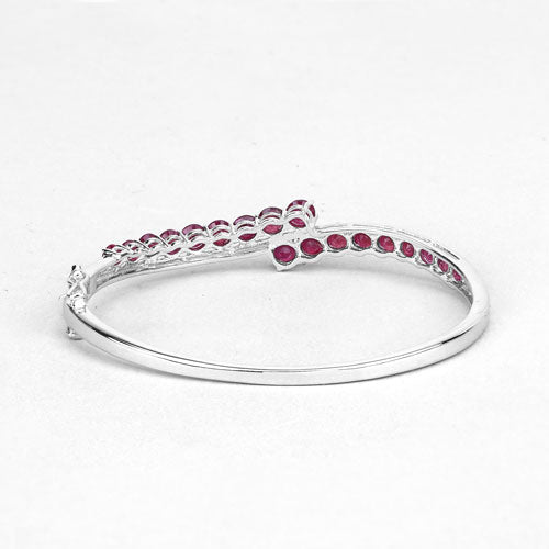 9.10 Carat Glass Filled Ruby .925 Sterling Silver Bangle Bids.com