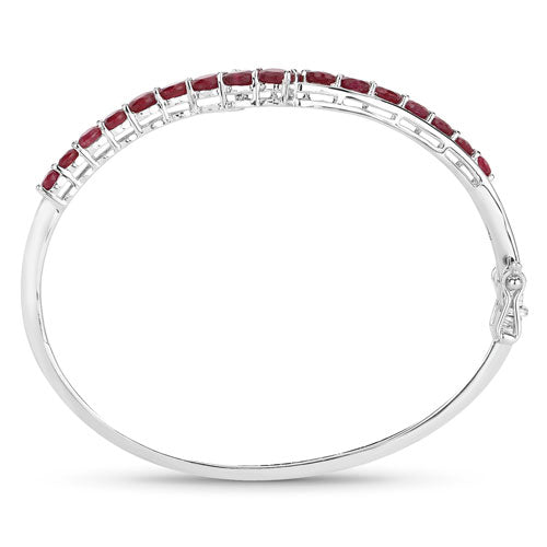 9.10 Carat Glass Filled Ruby .925 Sterling Silver Bangle Bids.com