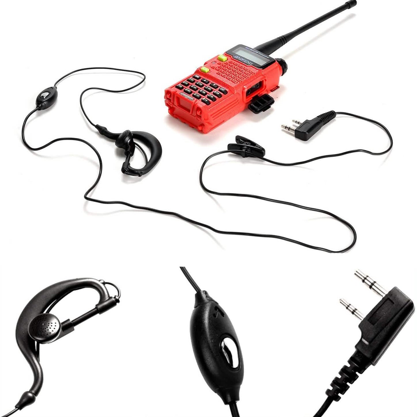 BAOFENG UV-5R5 Red Walkie Talkies DailySale