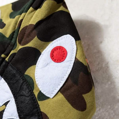 Camouflage Thin Hooded Zipper Jacket Shark Jacket DailySale