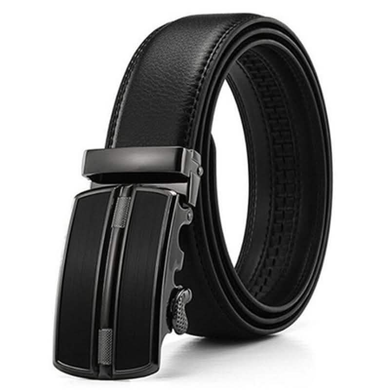 Barbados Men's Solid Buckle Leather Belt with Automatic Ratchet DailySale