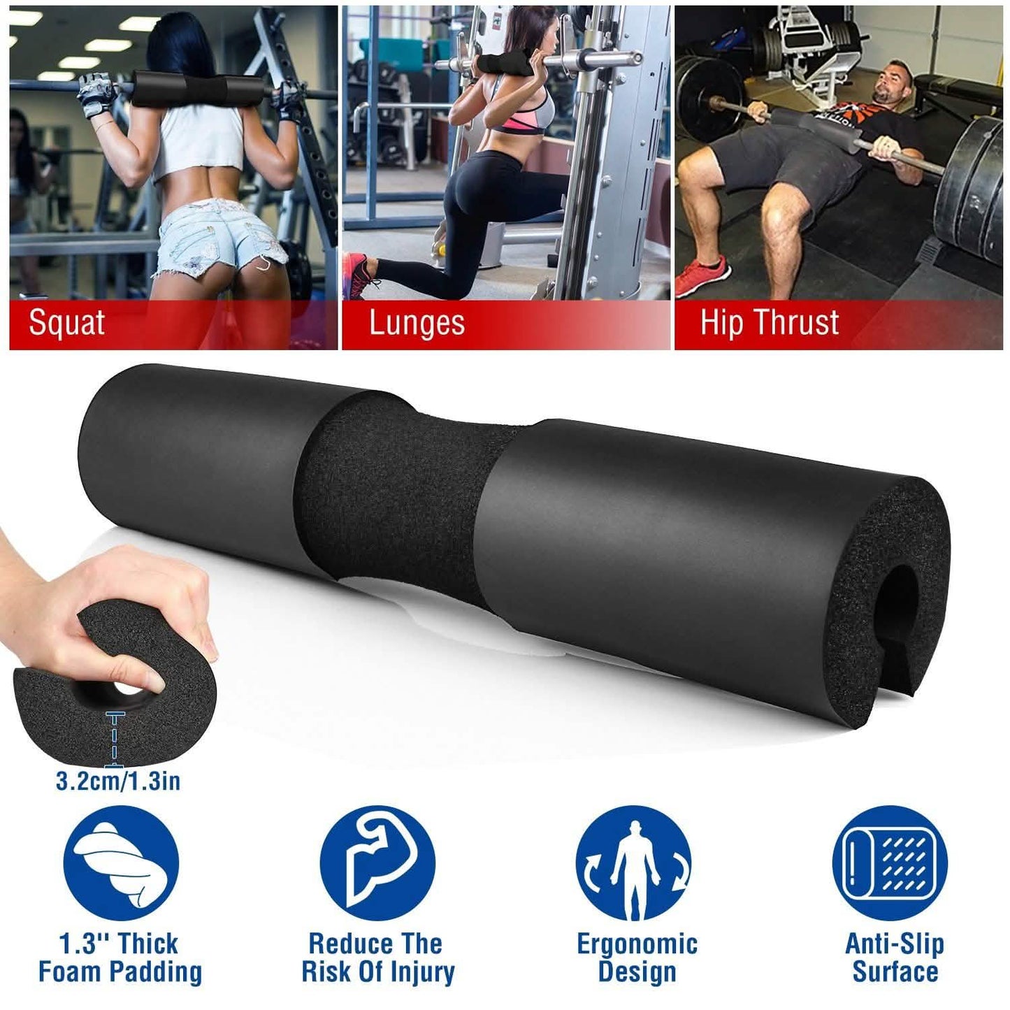 Barbell Pad Support Squat Bar Foam Cover DailySale