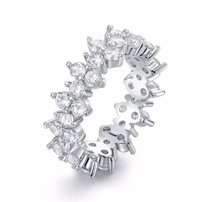 Barzel Women's Cubic Zirconia Eternity Band Ring DailySale