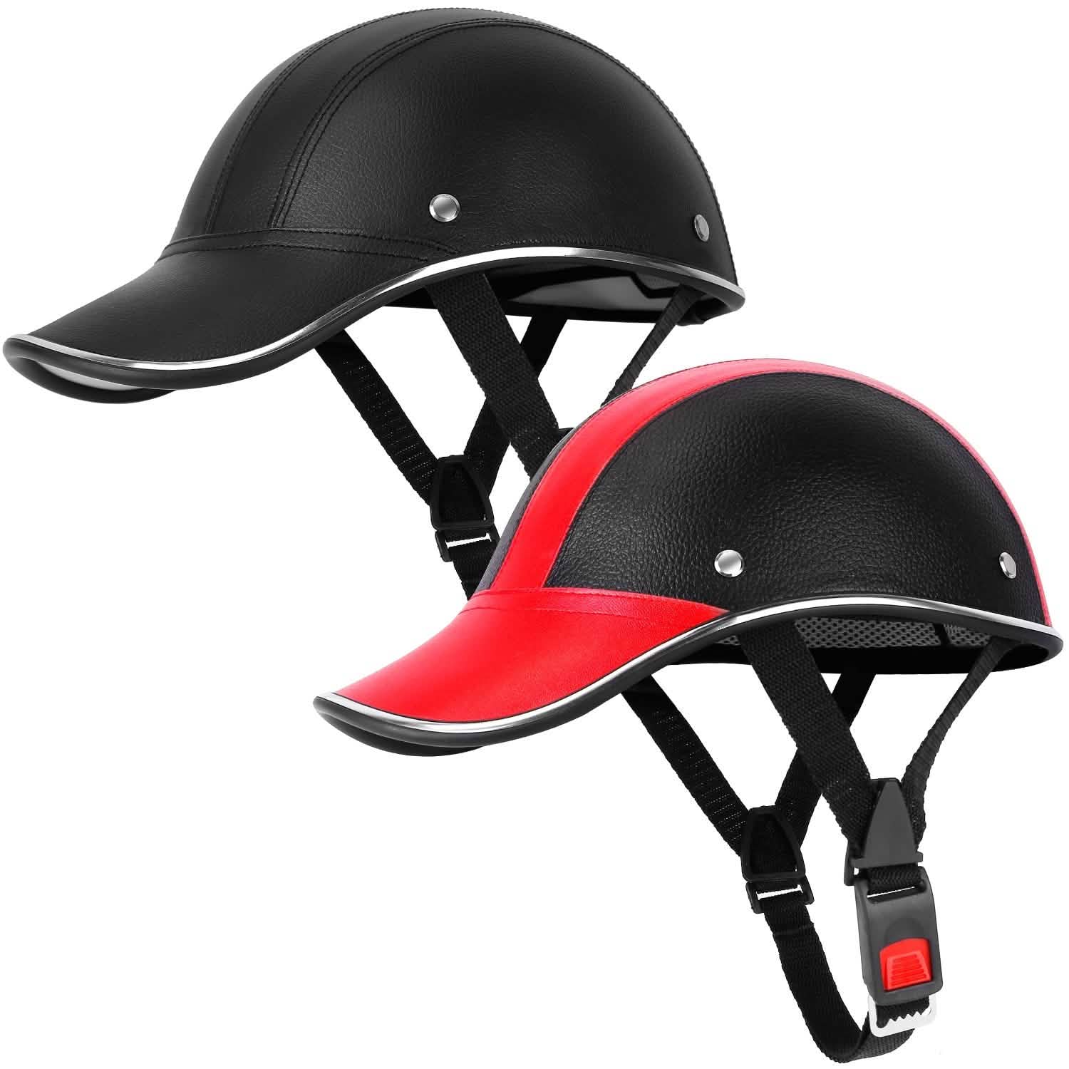 Baseball Cap Anti-UV Cycling Motorcycle Hat Leather Helmet DailySale
