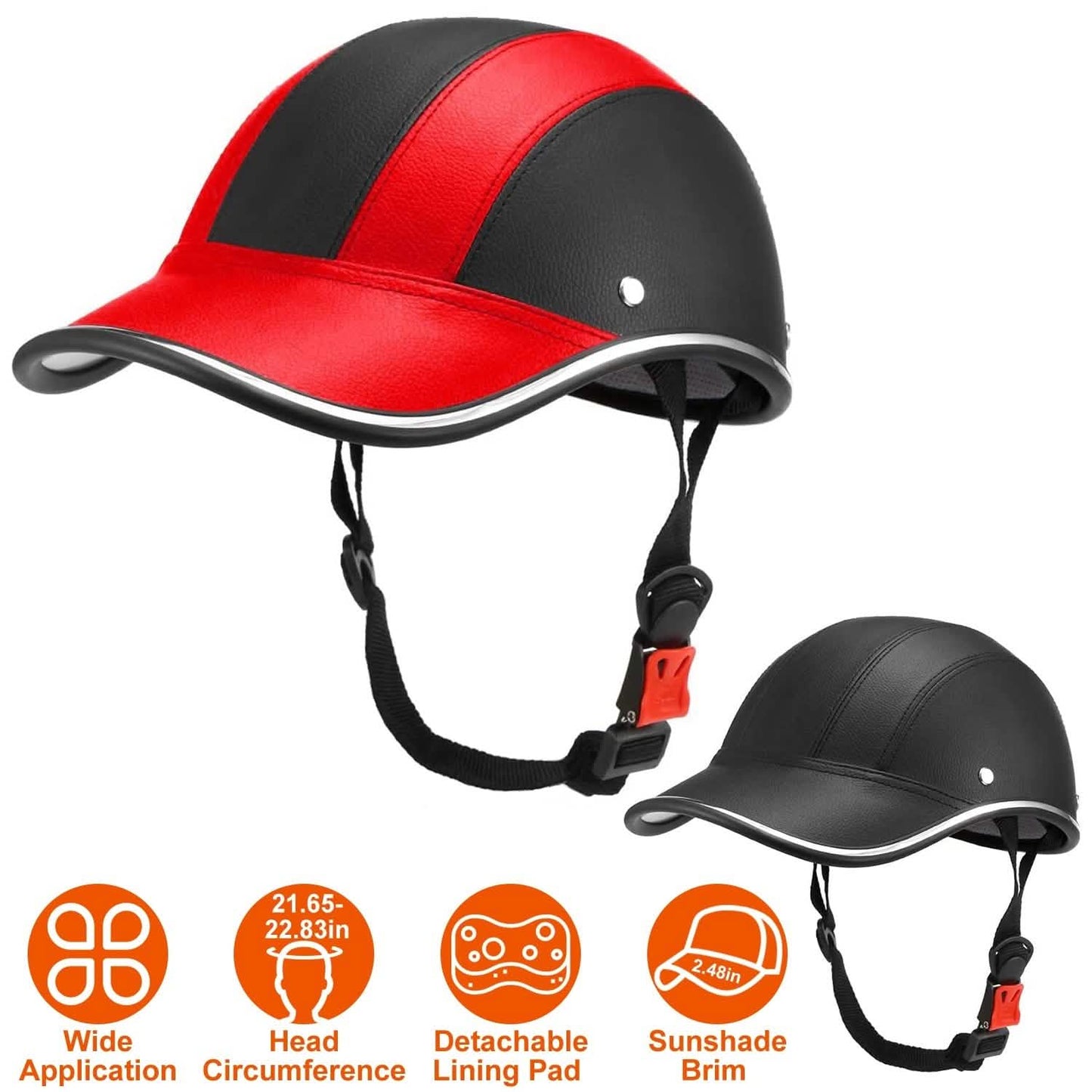Baseball Cap Anti-UV Cycling Motorcycle Hat Leather Helmet DailySale