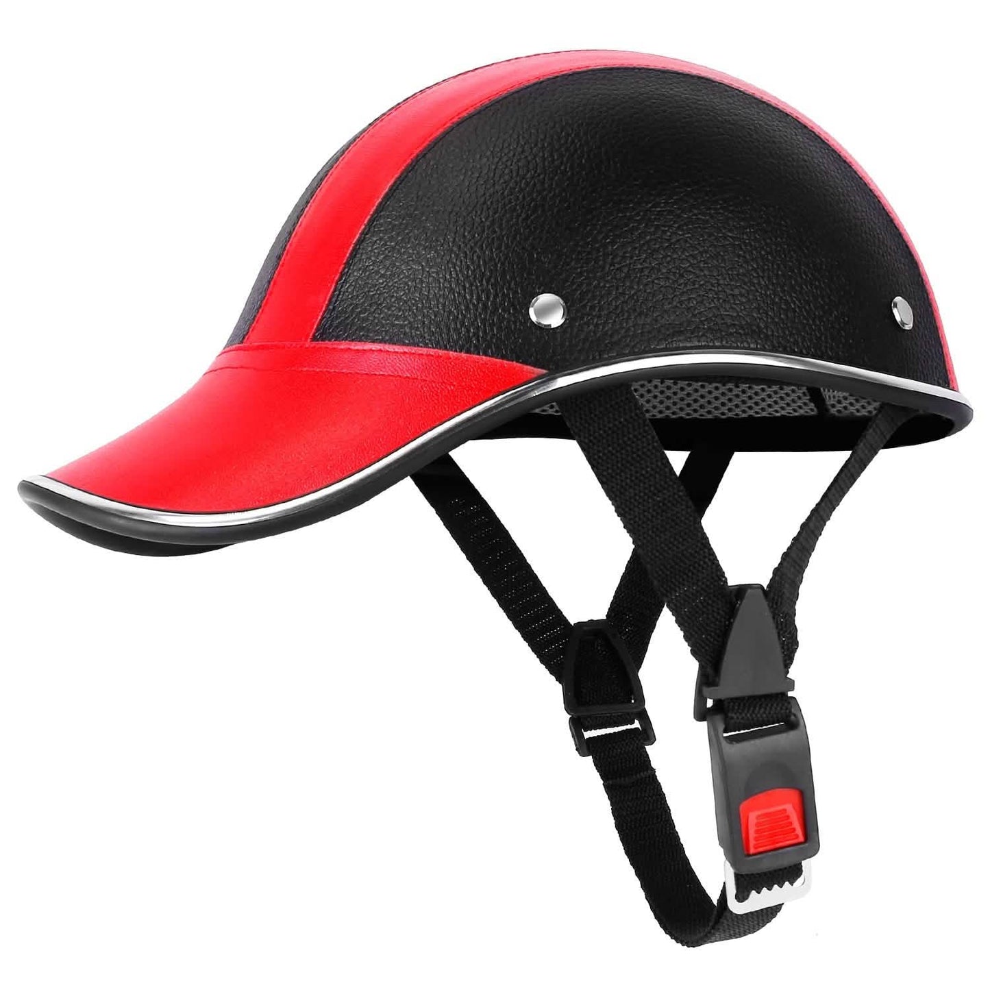 Baseball Cap Anti-UV Cycling Motorcycle Hat Leather Helmet DailySale