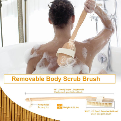 Bath Brush 15" Shower Body Back Scrubber DailySale