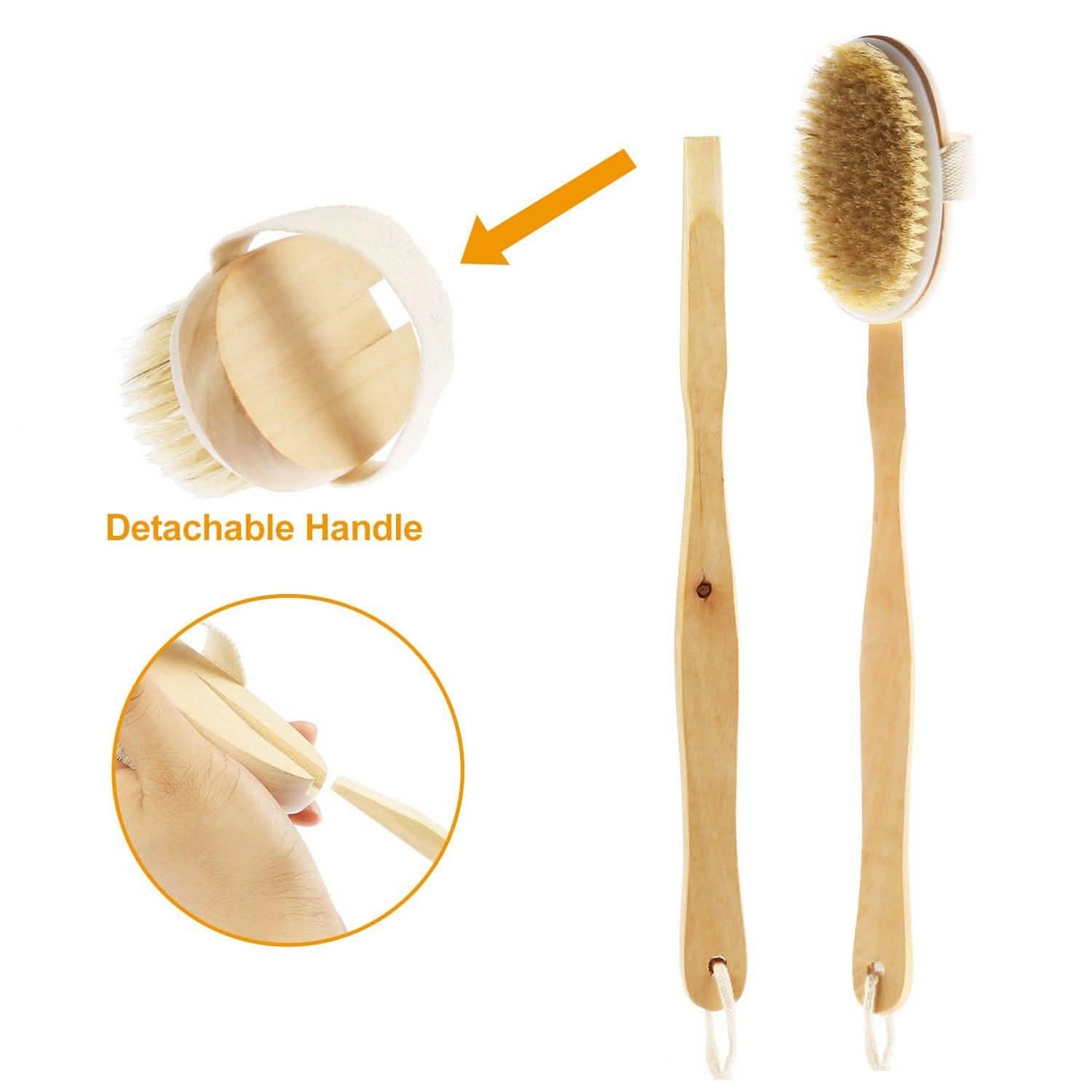 Bath Brush 15" Shower Body Back Scrubber DailySale