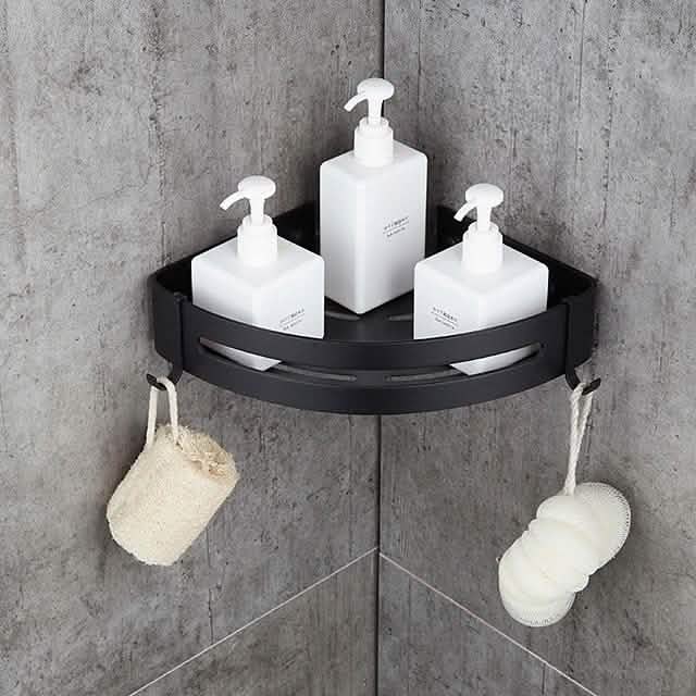 Bathroom Shelf Space Aluminum Wall Mount Triangle Shower Corner Storage Rack DailySale