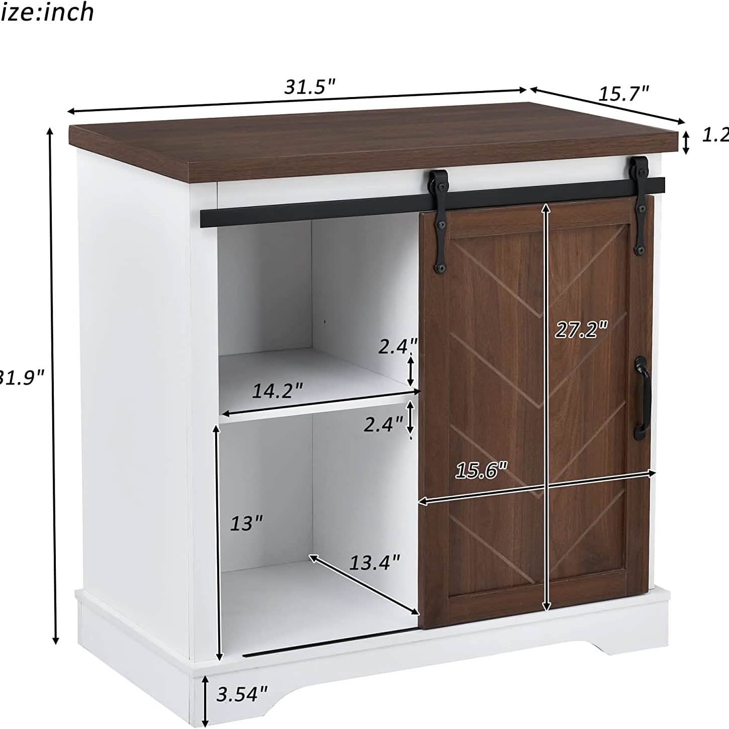 Bathroom Storage Cabinet with Adjustable Shelf DailySale