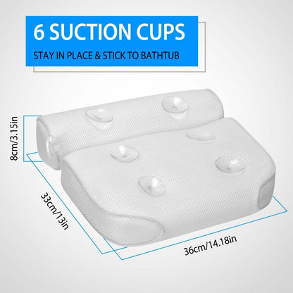 Bathtub Pillow Suction Cup Bath Pillow Air Mesh DailySale