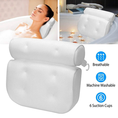 Bathtub Pillow Suction Cup Bath Pillow Air Mesh DailySale