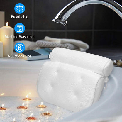 Bathtub Pillow Suction Cup Bath Pillow Air Mesh DailySale