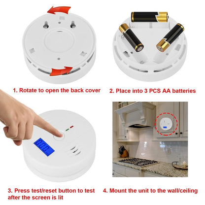 Battery Operated Carbon Monoxide Sensor Alarm DailySale