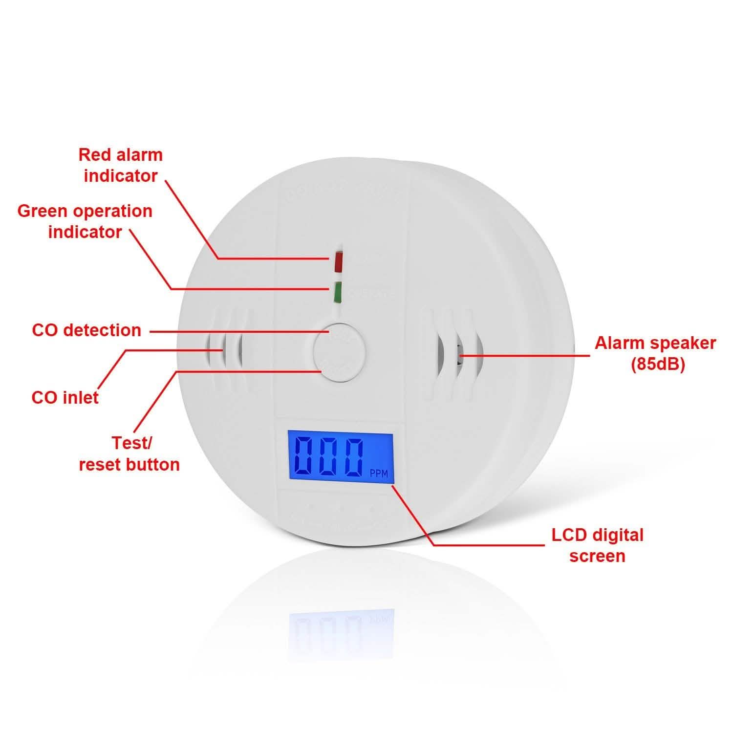 Battery Operated Carbon Monoxide Sensor Alarm DailySale