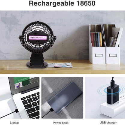 Battery Operated Clip on Mini Desk Fan DailySale