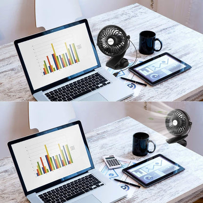 Battery Operated Clip on Mini Desk Fan DailySale