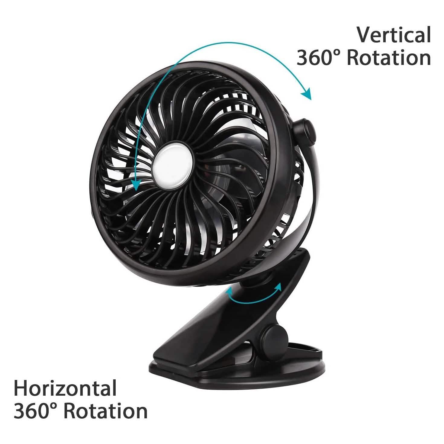 Battery Operated Clip on Mini Desk Fan DailySale