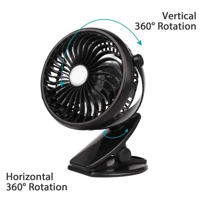 Battery Operated Clip on Mini Desk Fan DailySale