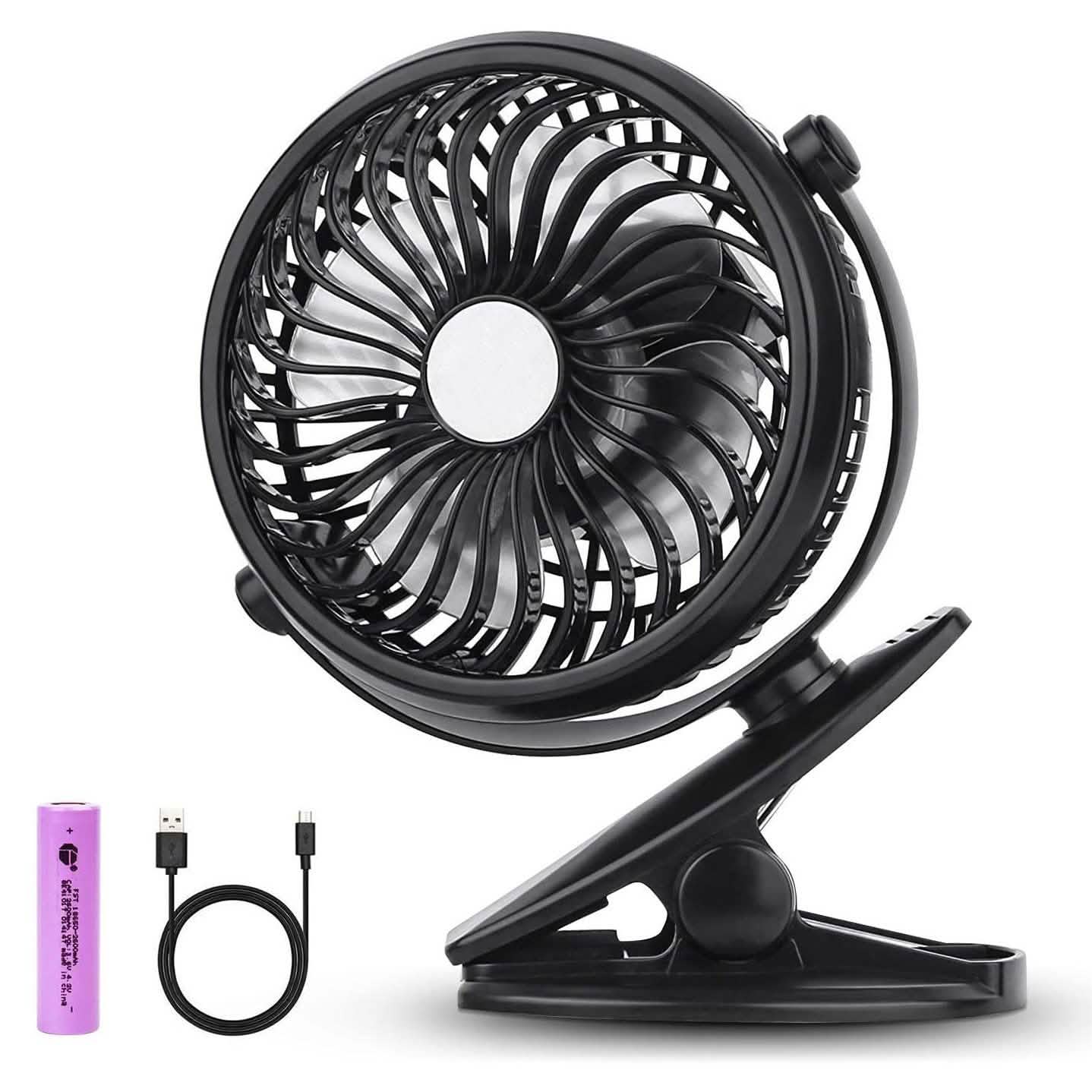 Battery Operated Clip on Mini Desk Fan DailySale