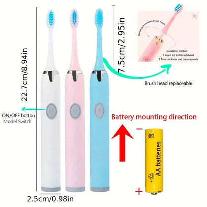 Battery Operated Toothbrush Kit with 6 Soft Bristles DailySale