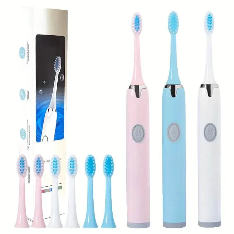 Battery Operated Toothbrush Kit with 6 Soft Bristles DailySale