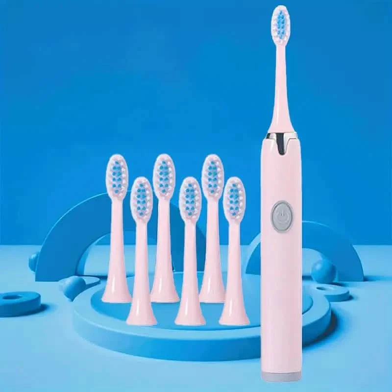 Battery Operated Toothbrush Kit with 6 Soft Bristles DailySale