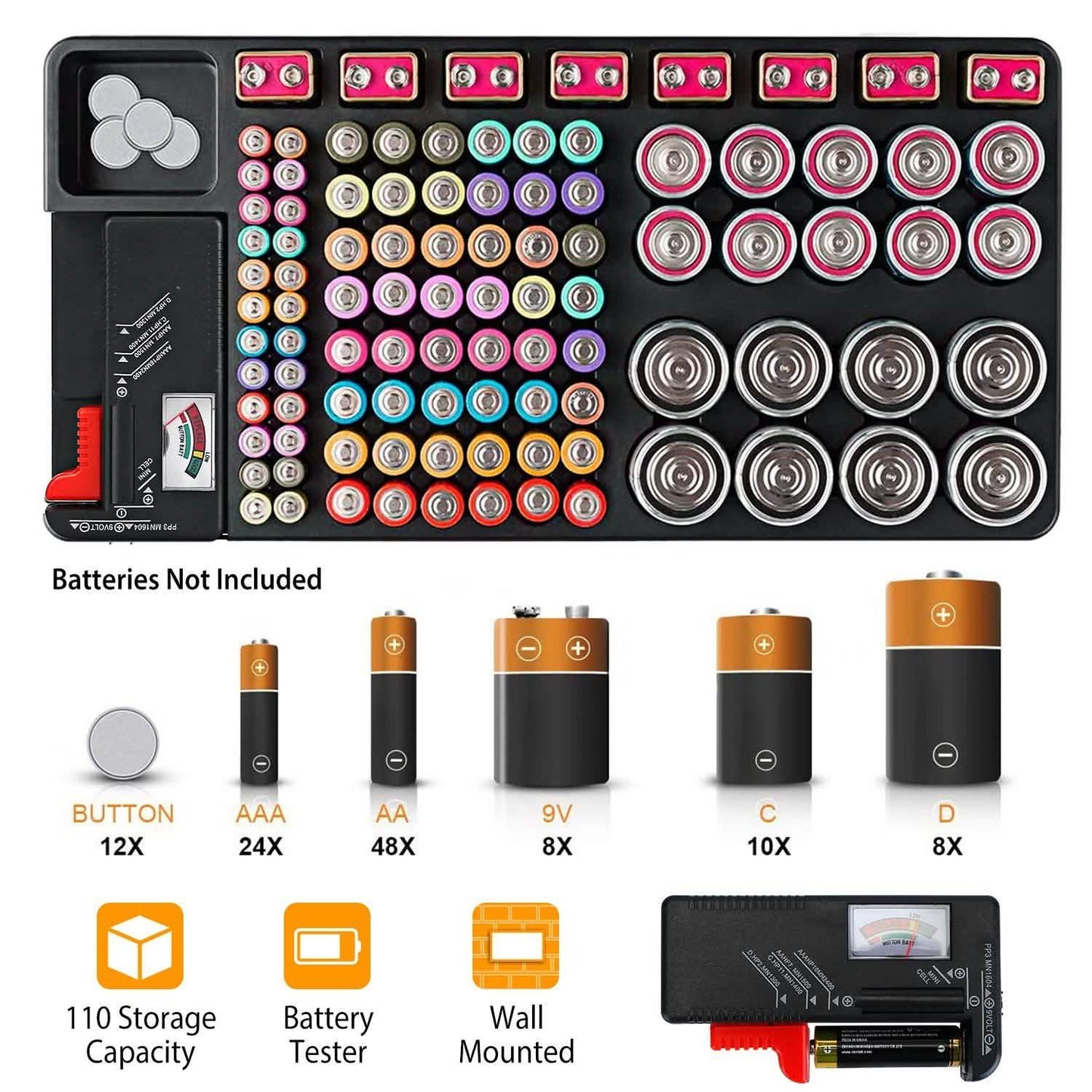 Battery Organizer Storage Case DailySale