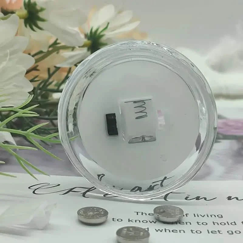 Battery-Powered LED Candle Lamp With Rose Pattern Refraction Halo Projection DailySale
