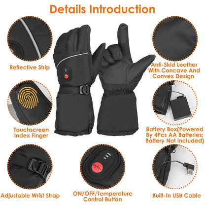 Battery Powered USB Touchscreen Thermal Gloves DailySale