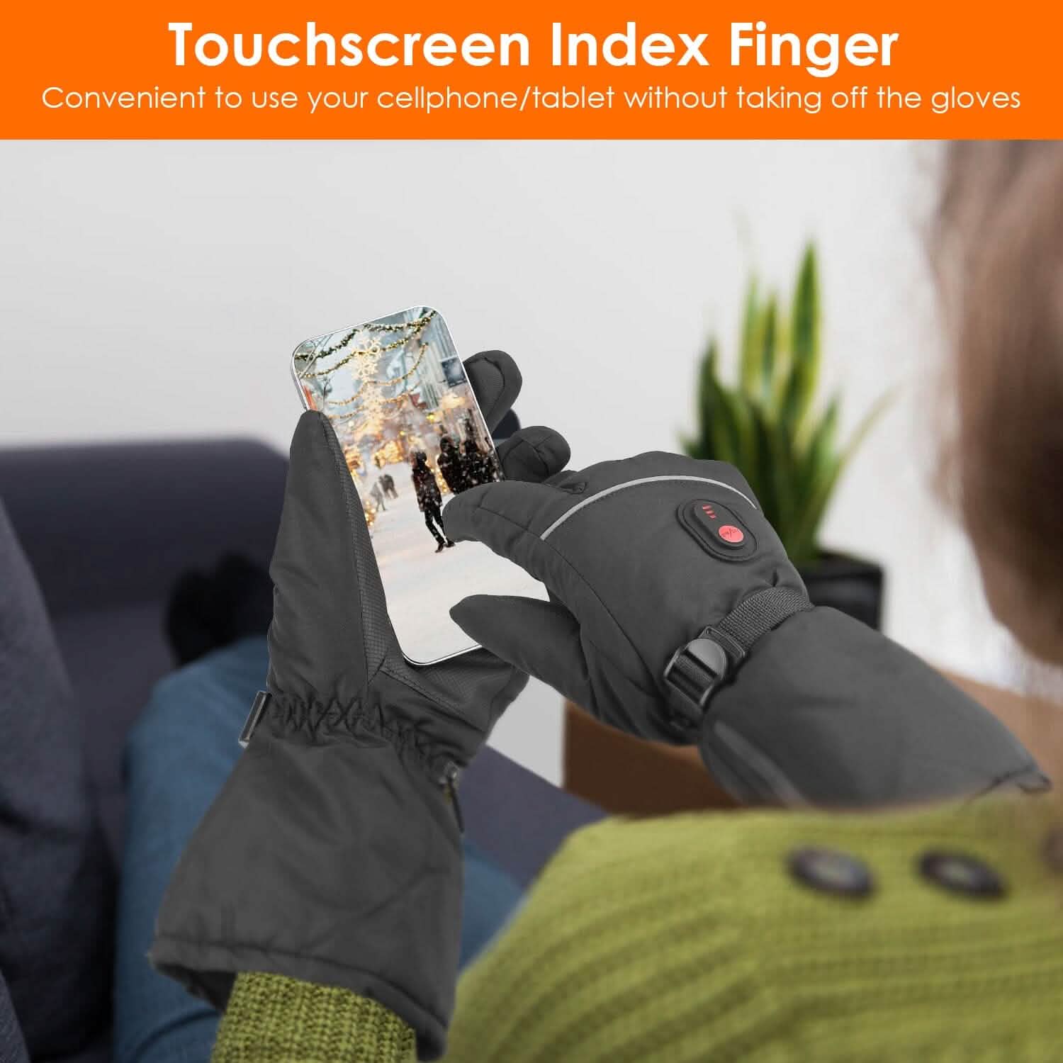 Battery Powered USB Touchscreen Thermal Gloves DailySale