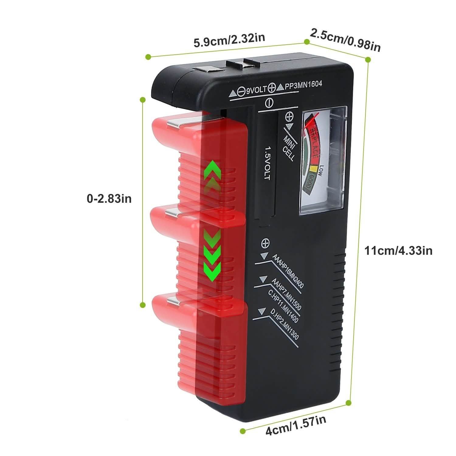 Battery Tester Checker Universal For AA AAA C D 9V 1.5V Button Cell Battery DailySale