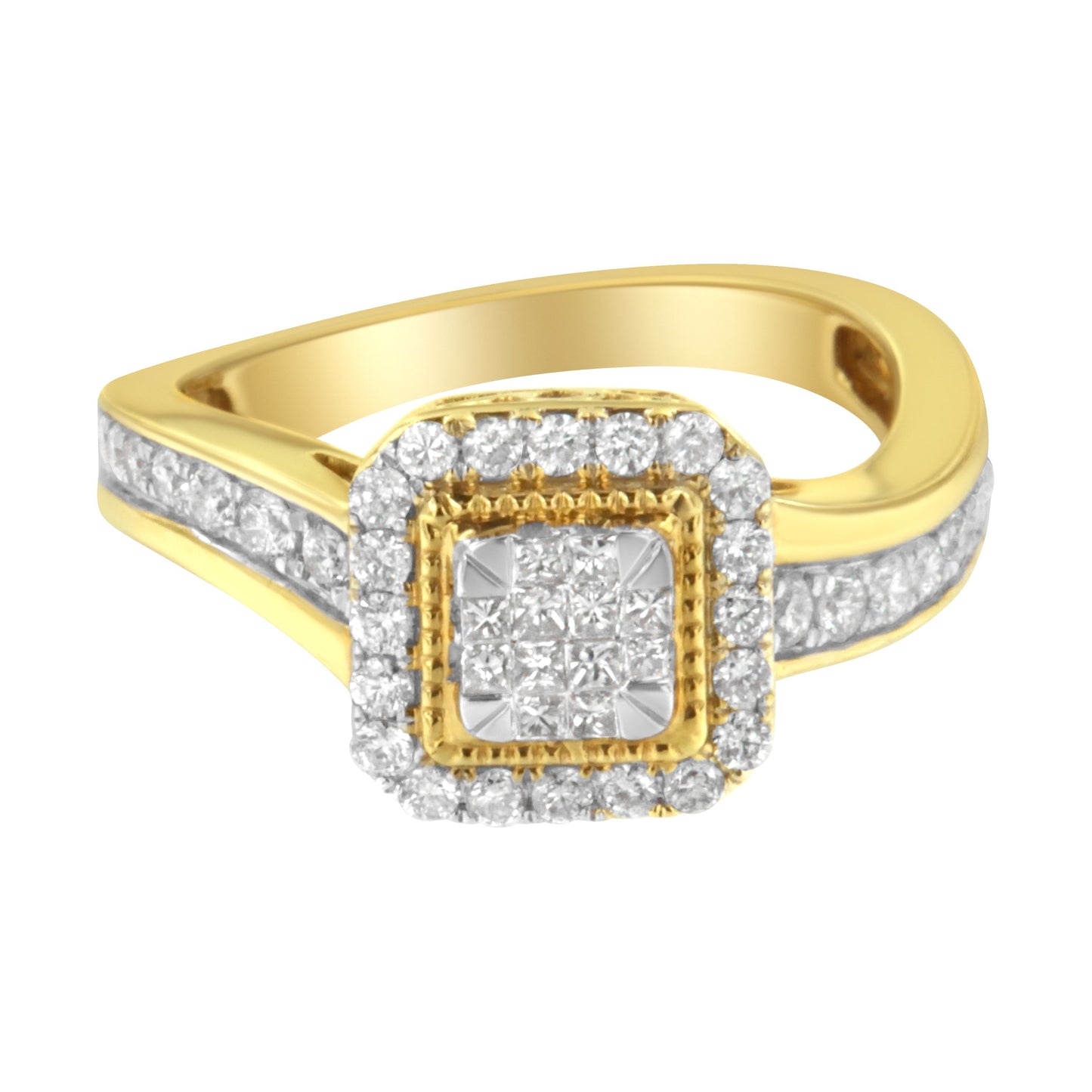 10KT Yellow Gold Diamond Cocktail Ring (5/8 cttw, H-I Color, SI2-I1 Clarity) Bids.com