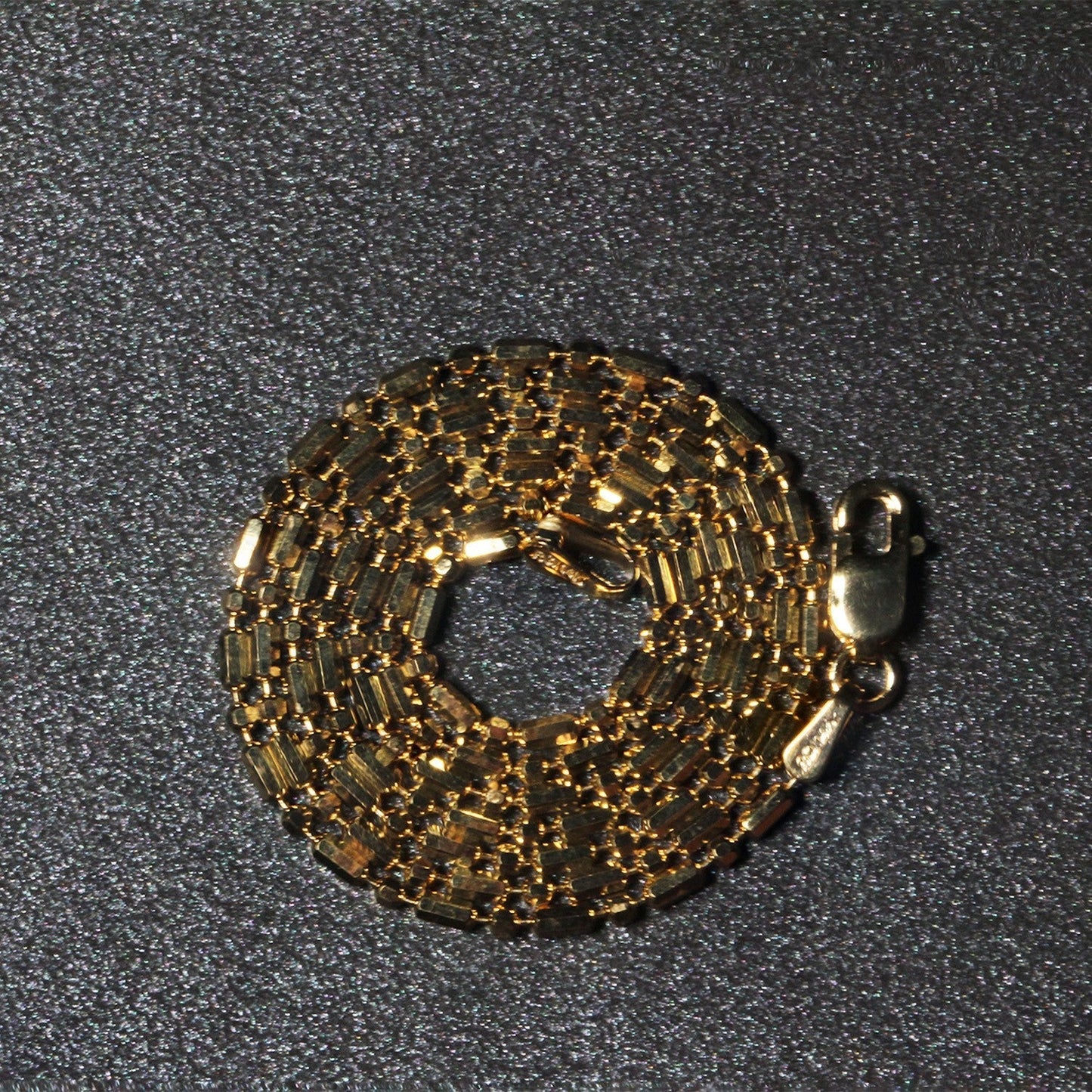 14k Yellow Gold Diamond-Cut Alternating Bead Chain 1.5mm Bids.com