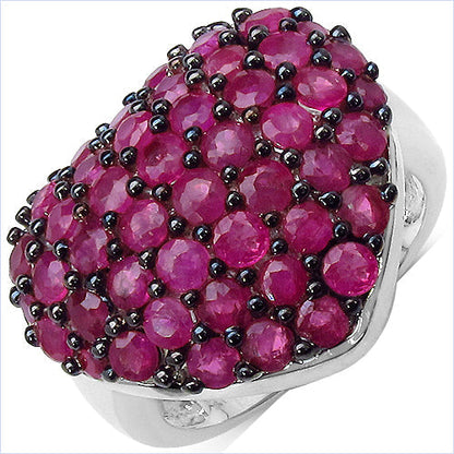 3.53 Carat Genuine Ruby .925 Sterling Silver Ring Bids.com