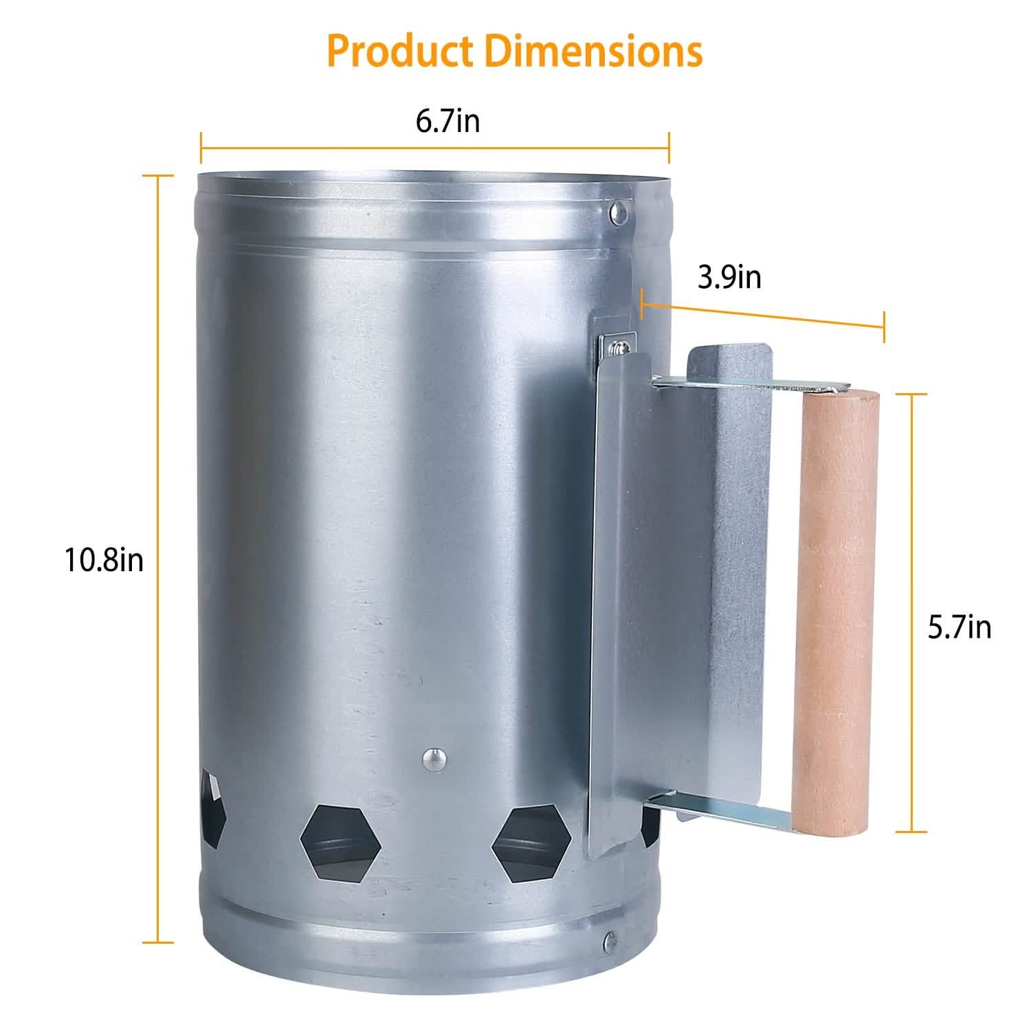 BBQ Charcoal Chimney Can Grill Lighter DailySale