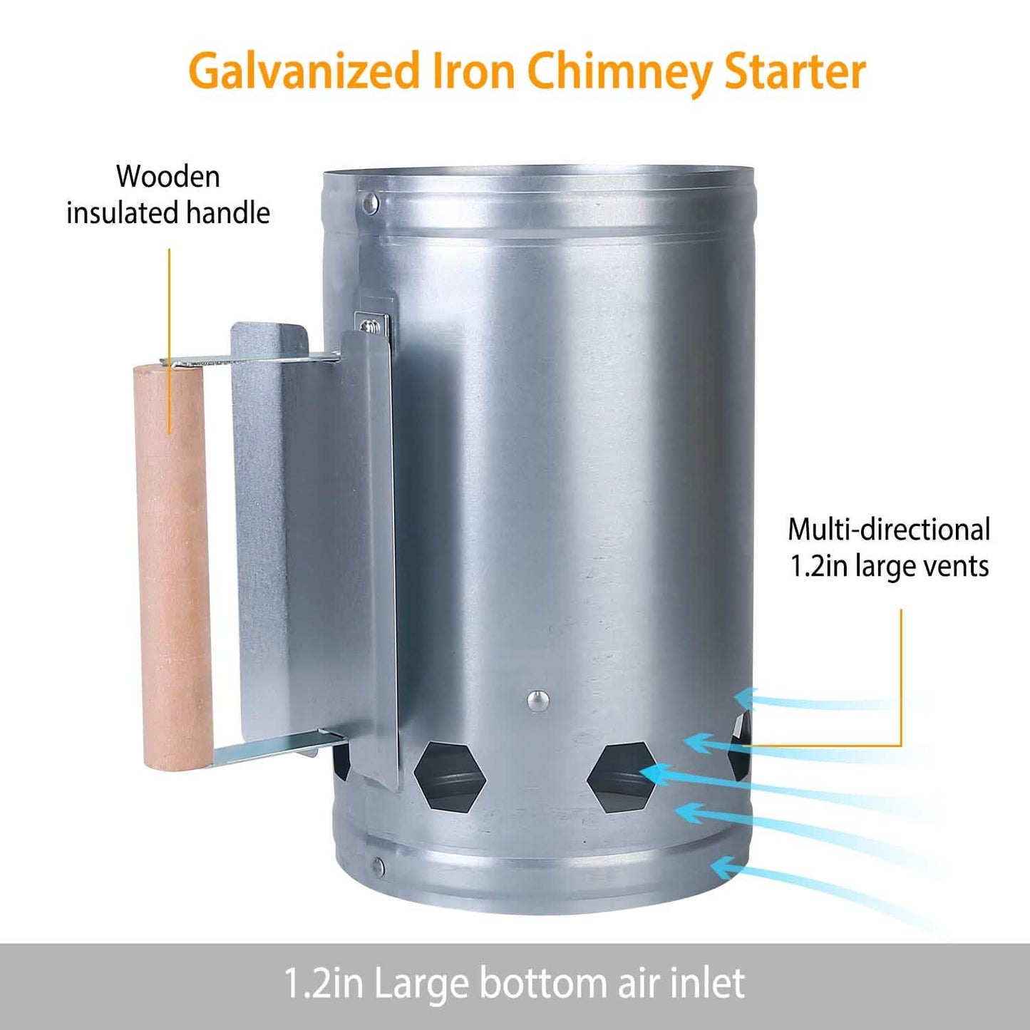 BBQ Charcoal Chimney Can Grill Lighter DailySale