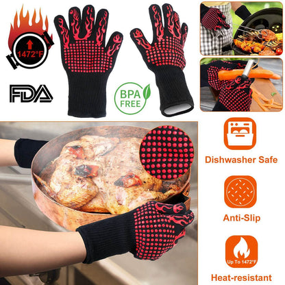 BBQ Gloves 1472¬∞F Heat Resistant Grill Gloves Anti-slip DailySale