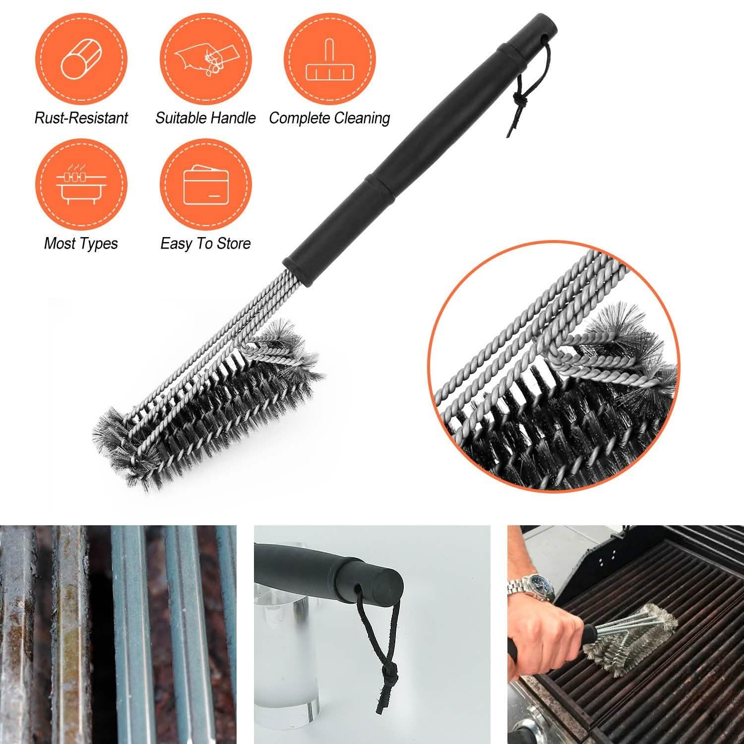 BBQ Grill Cleaning Brush Stainless Steel DailySale