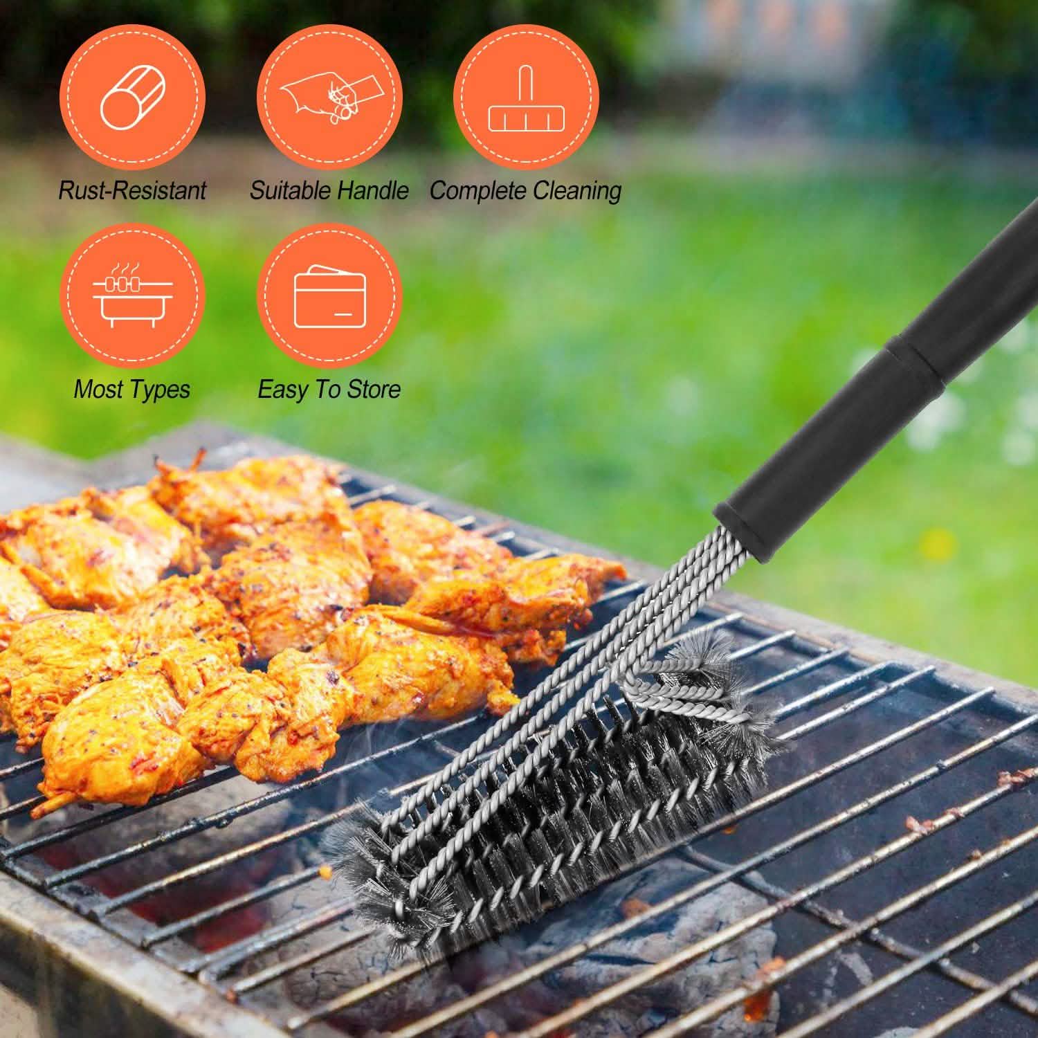 BBQ Grill Cleaning Brush Stainless Steel DailySale