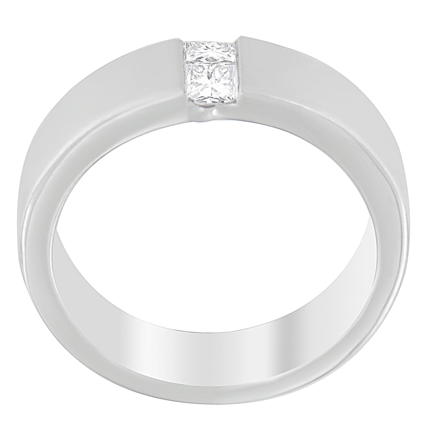 Men's 14K White Gold 1/4 ct.TDW Diamond Channel Band Ring (G-H, VS1-VS2) Bids.com