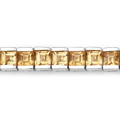 8.25 Carat Genuine Citrine .925 Sterling Silver Bracelet Bids.com