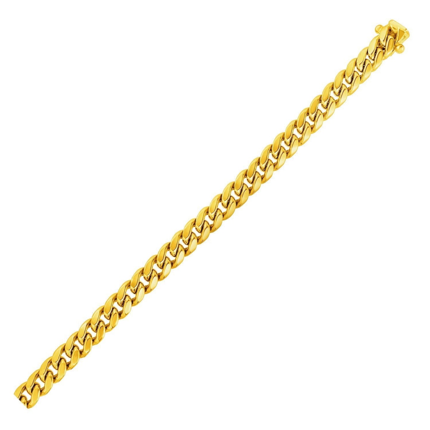 6.15mm 10k Yellow Gold Semi Solid Miami Cuban Chain Bids.com
