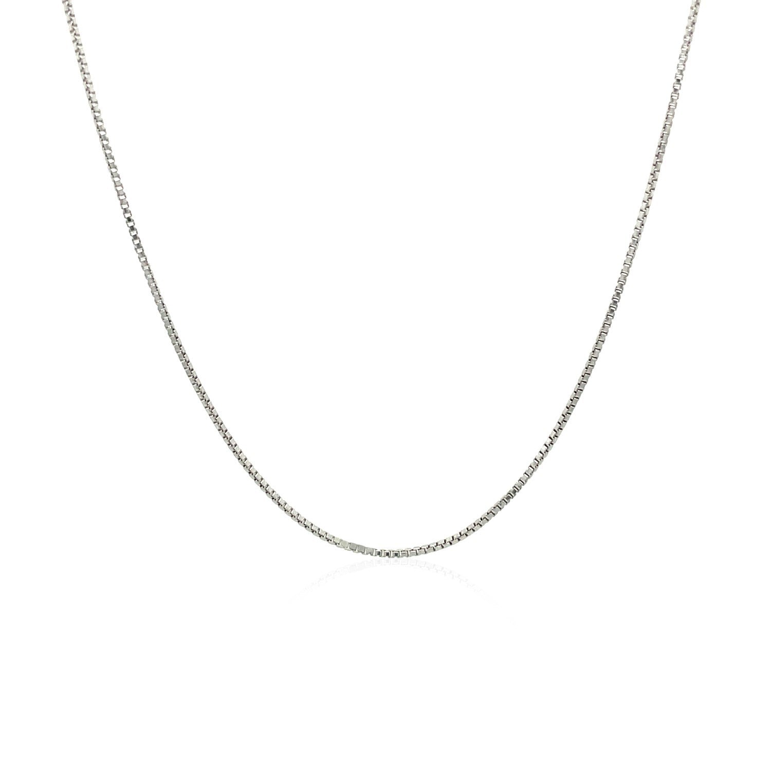 Sterling Silver Rhodium Plated Box Chain 0.7mm Bids.com
