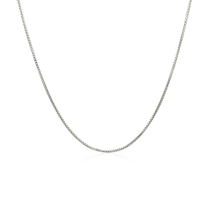Sterling Silver Rhodium Plated Box Chain 0.7mm Bids.com