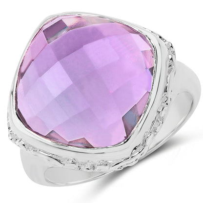 8.40 Carat Genuine Amethyst .925 Sterling Silver Ring Bids.com