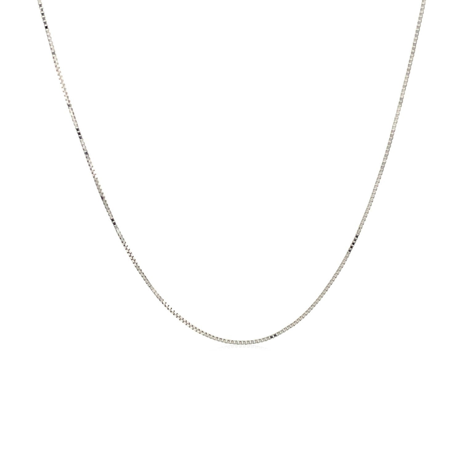10k White Gold Classic Box Chain (0.45 mm) Bids.com