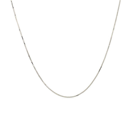 10k White Gold Classic Box Chain (0.45 mm) Bids.com