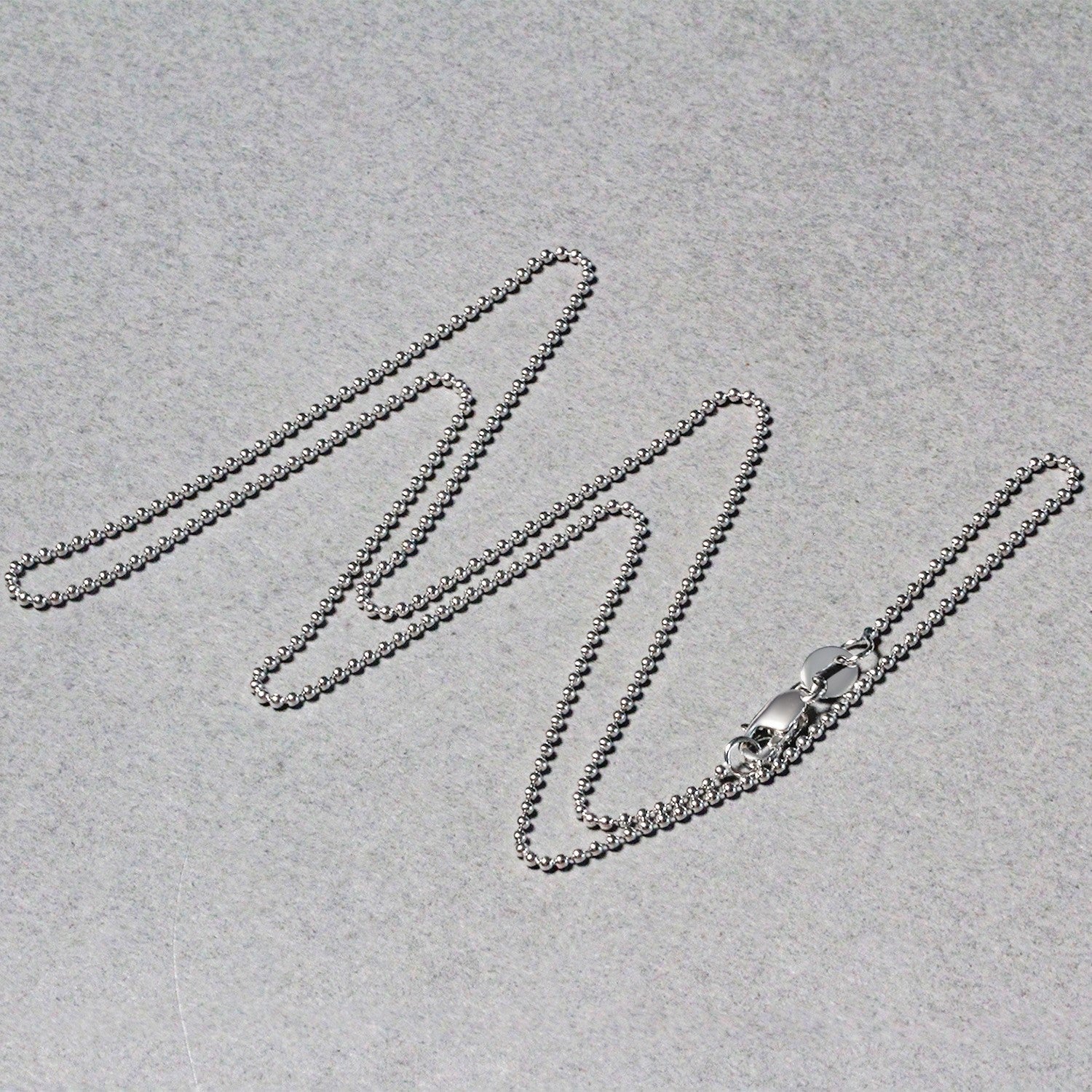 14k White Gold Bead Chain 1.0mm Bids.com