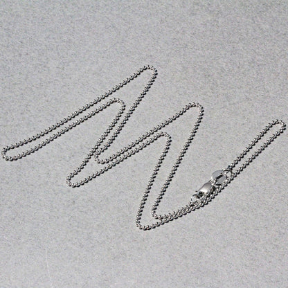 14k White Gold Bead Chain 1.0mm Bids.com